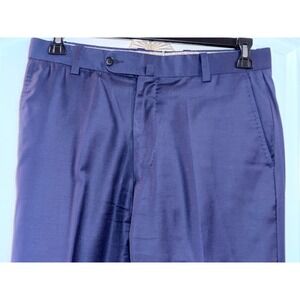 ANTAS Foundation Collection Men's 32X24‎ Navy Wool Blend Dress Pants